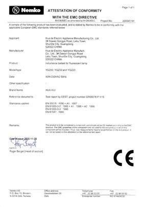 華輝獲得CE認證