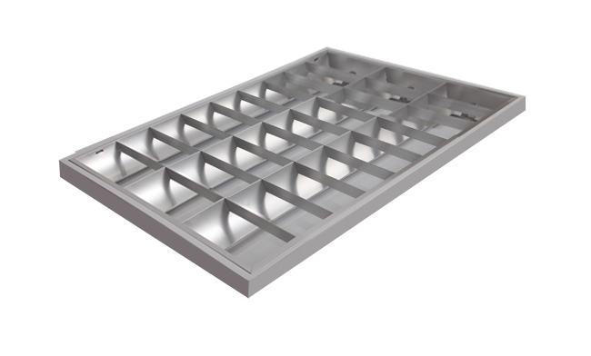 2.	華輝照明占地10多萬平方米，十幾條生產線，年生產上千萬套LED格柵燈盤廠家,產品有T8格柵燈盤，T5格柵燈盤，明裝格柵燈盤，暗裝格柵燈盤。